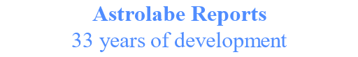 Astrolabe Reports   
33 years of development 
